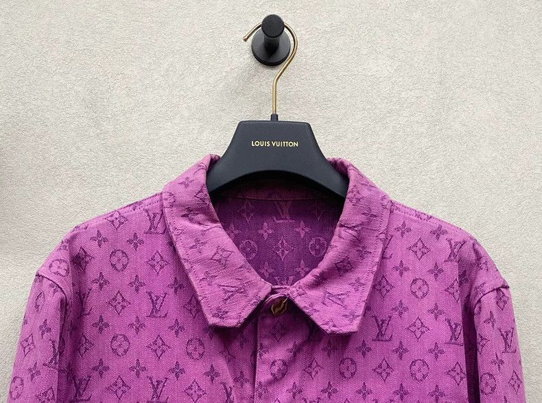 Louis Vuitton LV Purple Monogram Denim Jacket - dmc Size US L / EU 52-54 / 3 - 4 Thumbnail