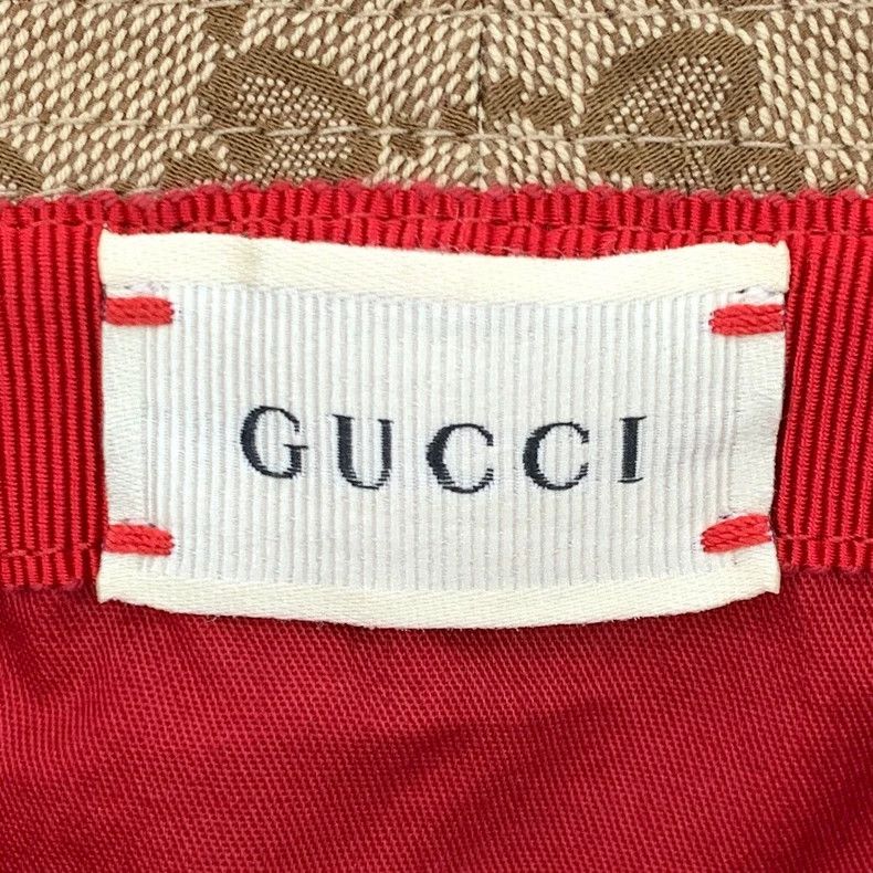 Gucci Gucci Brown Logo All-Over Print Cotton Bucket Hat - dmc Size ONE SIZE - 7 Thumbnail