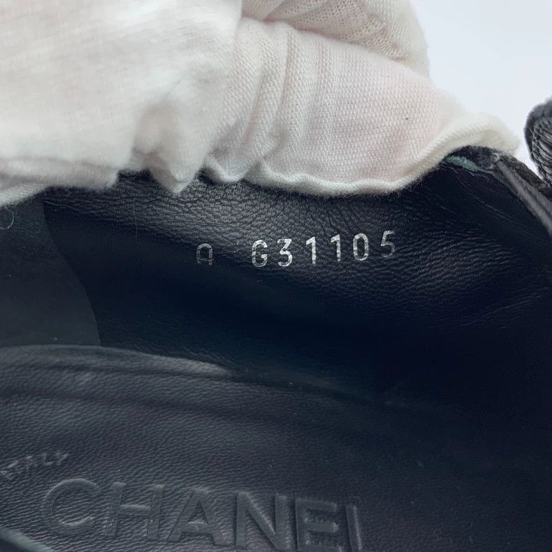 Chanel Chanel Black Velvet Patent Leather Loafers - dmc Size US 8 / EU 41 - 7 Thumbnail
