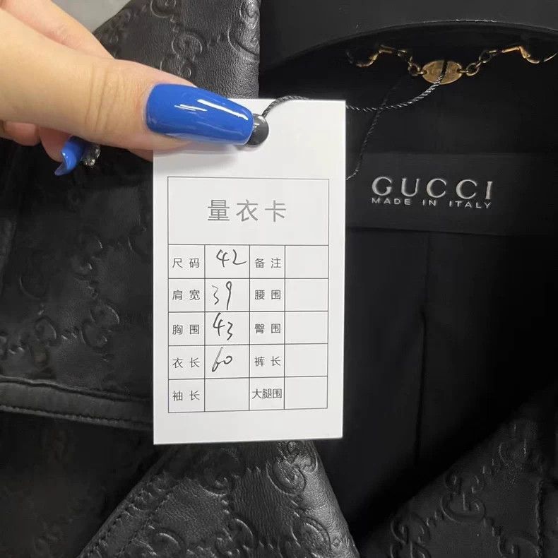 Gucci Gucci Black GG Embossed Leather Jacket - dmc Size US M / EU 48-50 / 2 - 5 Thumbnail