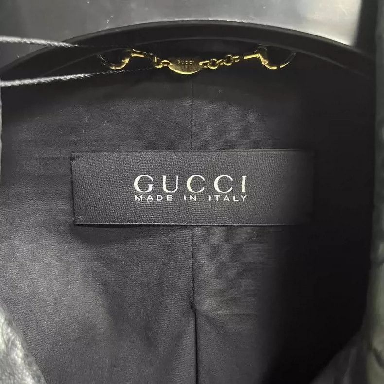 Gucci Gucci Black GG Embossed Leather Jacket - dmc Size US M / EU 48-50 / 2 - 3 Thumbnail