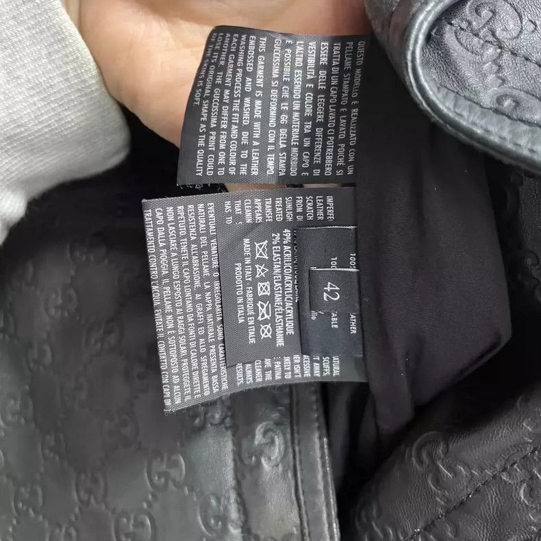 Gucci Gucci Black GG Embossed Leather Jacket - dmc Size US M / EU 48-50 / 2 - 4 Thumbnail