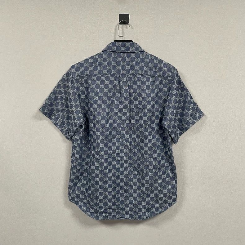 Gucci Gucci Blue Monogram Short Sleeve Shirt - dmc Size US L / EU 52-54 / 3 - 2 Thumbnail