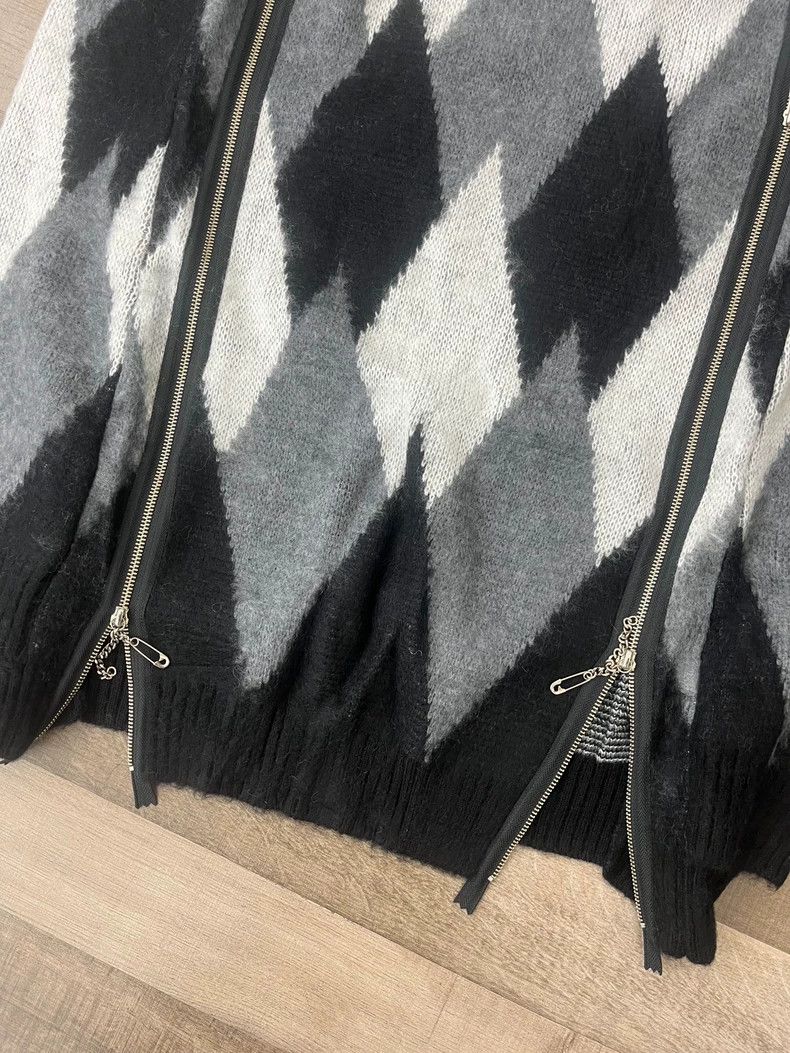 Takahiromiyashita The Soloist. Argyle Pin Zip Cloak Sweater - dmc Size US M / EU 48-50 / 2 - 5 Thumbnail