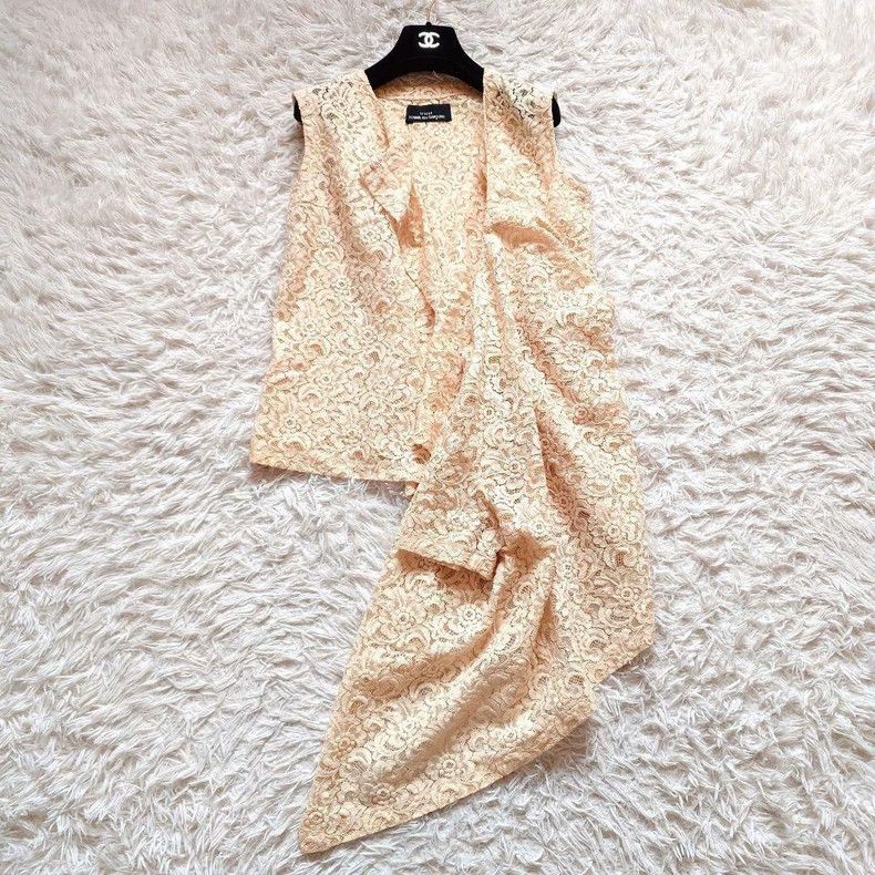 Comme des Garcons COMME des GARCONS Beige Lace Top - dmc Size US M / EU 48-50 / 2 - 4 Thumbnail