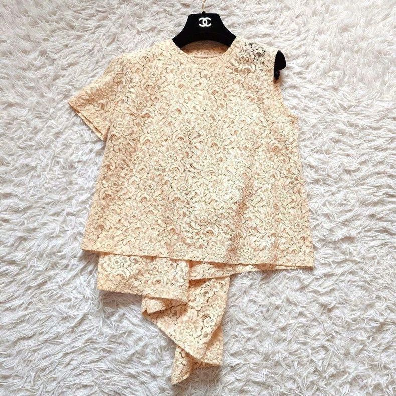 Comme des Garcons COMME des GARCONS Beige Lace Top - dmc Size US M / EU 48-50 / 2 - 3 Thumbnail