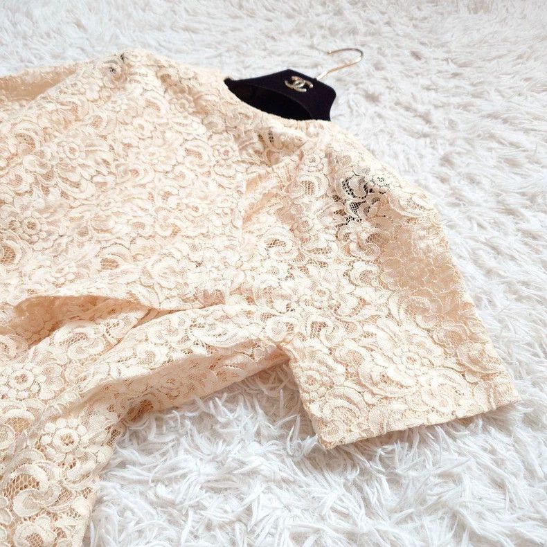 Comme des Garcons COMME des GARCONS Beige Lace Top - dmc Size US M / EU 48-50 / 2 - 7 Thumbnail