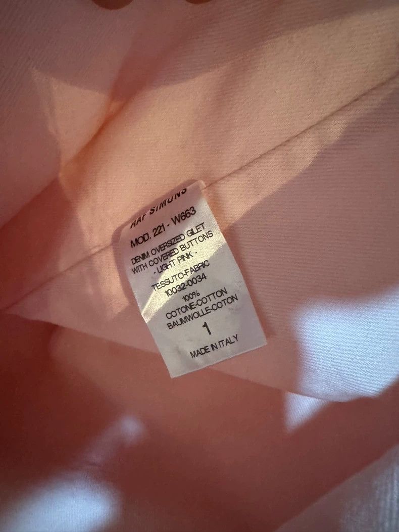 Raf Simons Raf Simons Pink Denim Button Vest - dmc Size US M / EU 48-50 / 2 - 7 Thumbnail
