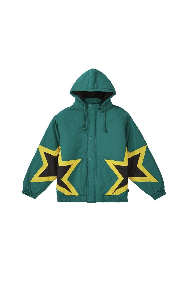 Supreme Supreme Stars Puffy Jacket Green | Grailed
