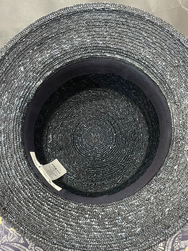 Dior Dior Blue Embroidered Straw Bucket Hat - dmc Size ONE SIZE - 4 Thumbnail