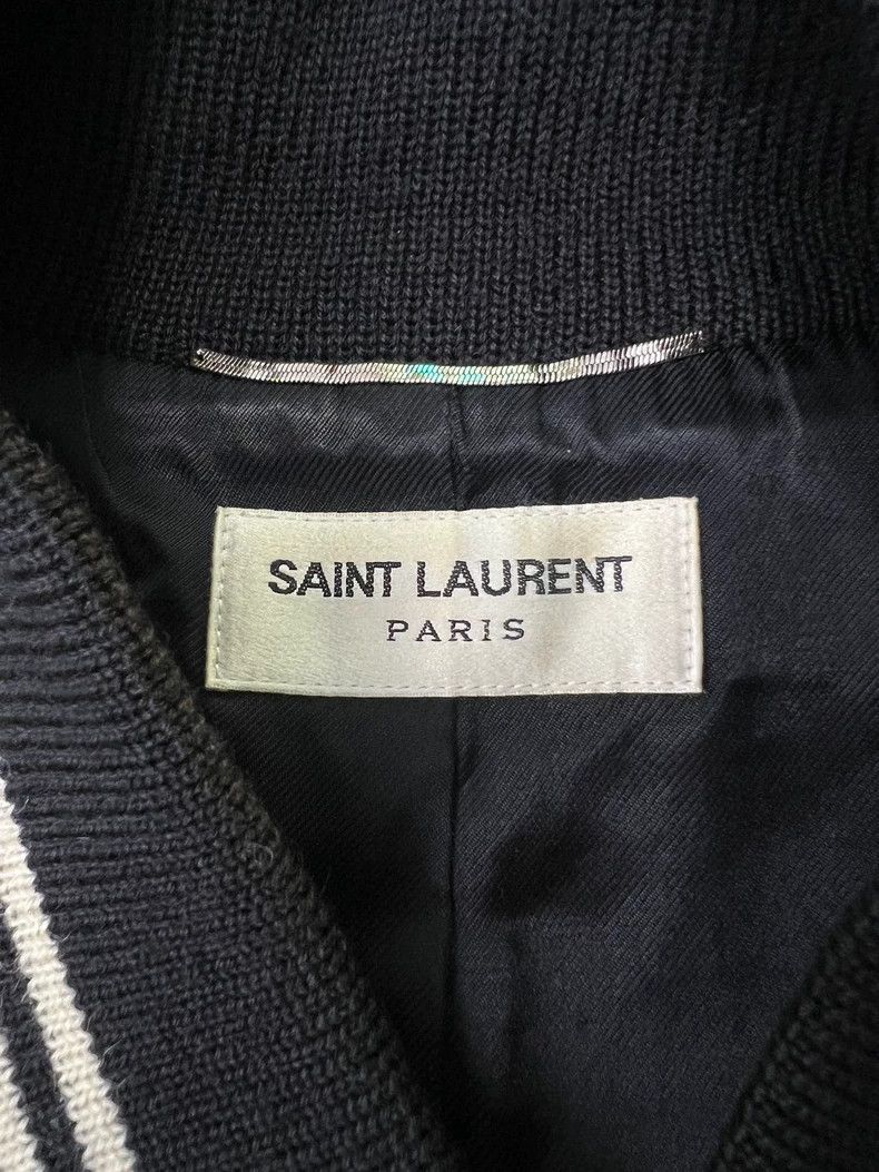 Saint Laurent Paris Saint Laurent 13FW Black White Varsity Jacket - dmc Size US XL / EU 56 / 4 - 6 Thumbnail