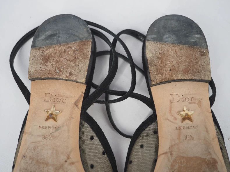 Dior Christian Dior Polka Dot Flat Sandals - dmc Size US 7 / EU 40 - 6 Thumbnail