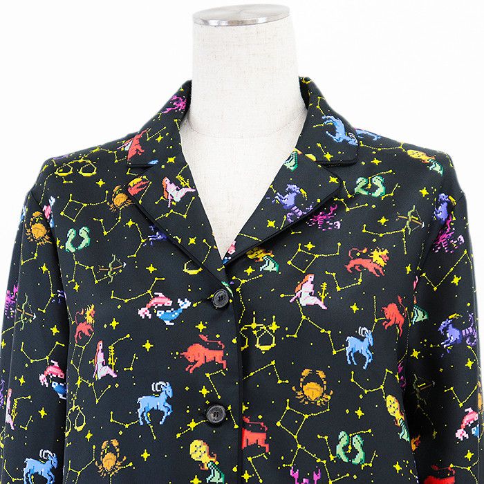 Dior Dior Christian Dior Zodiac Pixel Silk Twill Shirt Others Lounge & Sleepwear DUTY FREE for USA Size ONE SIZE - 2 Thumbnail
