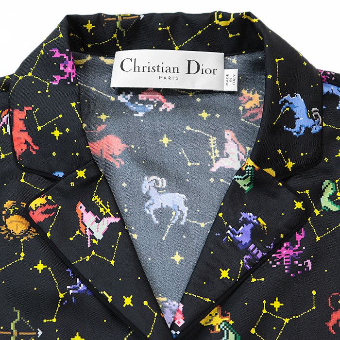 Dior Dior Christian Dior Zodiac Pixel Silk Twill Shirt Others Lounge & Sleepwear DUTY FREE for USA Size ONE SIZE - 8 Thumbnail