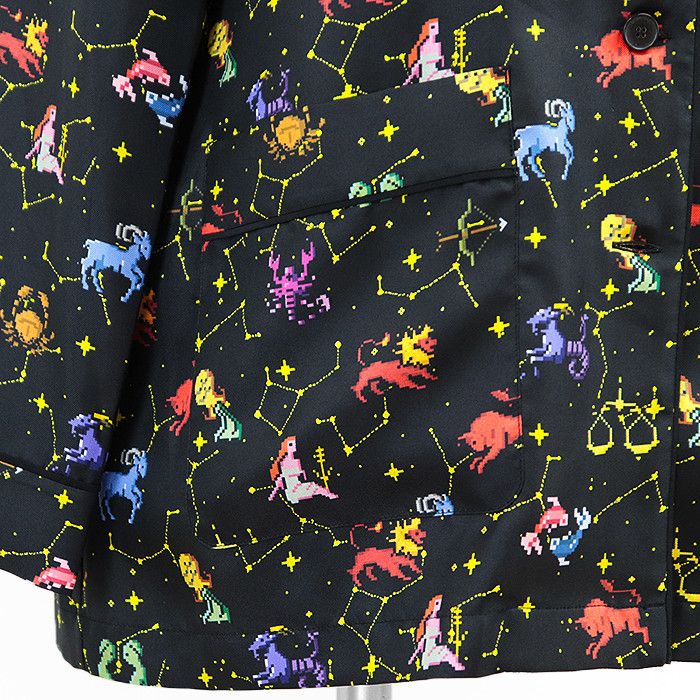 Dior Dior Christian Dior Zodiac Pixel Silk Twill Shirt Others Lounge & Sleepwear DUTY FREE for USA Size ONE SIZE - 5 Thumbnail
