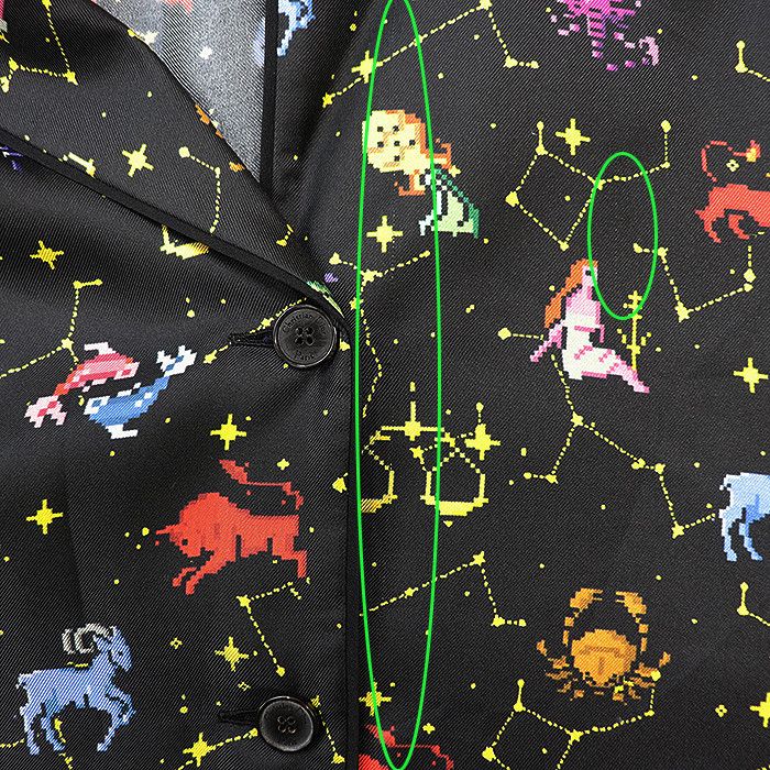 Dior Dior Christian Dior Zodiac Pixel Silk Twill Shirt Others Lounge & Sleepwear DUTY FREE for USA Size ONE SIZE - 4 Thumbnail