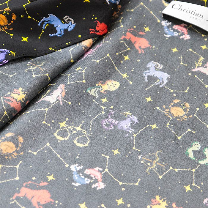 Dior Dior Christian Dior Zodiac Pixel Silk Twill Shirt Others Lounge & Sleepwear DUTY FREE for USA Size ONE SIZE - 12 Thumbnail
