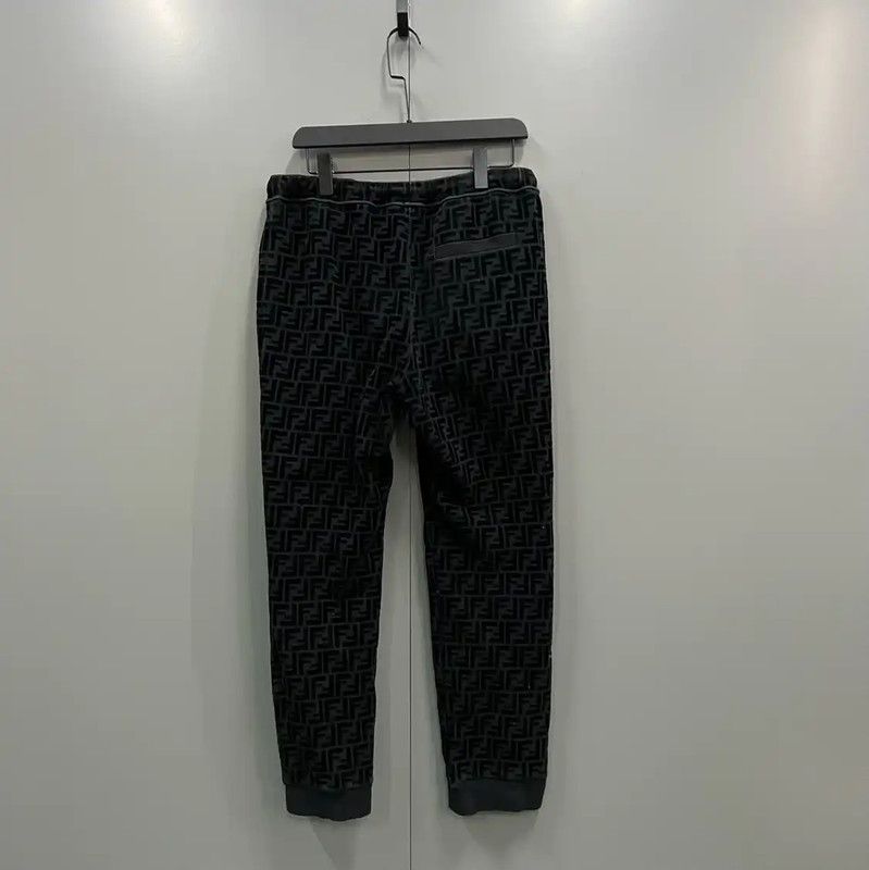 Fendi Fendi Black Logo Men's Casual Pants 0089 Size US 32 / EU 48 - 2 Thumbnail