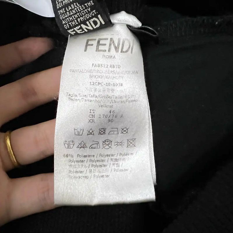 Fendi Fendi Casual Black Summer Sweatpants for Men 0089 Size US 30 / EU 46 - 5 Thumbnail