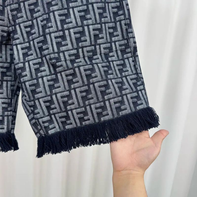 Fendi Fendi Summer Blue Denim Print Shorts 0089 Size US 30 / EU 46 - 4 Thumbnail