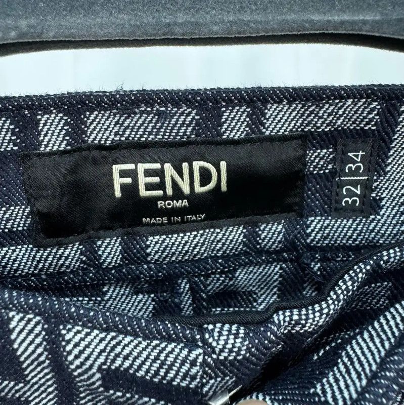 Fendi Fendi Summer Blue Denim Print Shorts 0089 Size US 30 / EU 46 - 5 Thumbnail