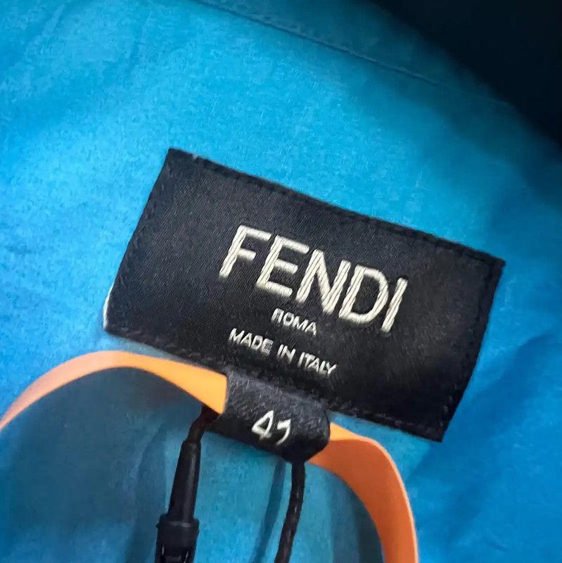 Fendi Fendi Multi-Color Short Sleeve Cotton Shirt 0089 Size US M / EU 48-50 / 2 - 5 Thumbnail