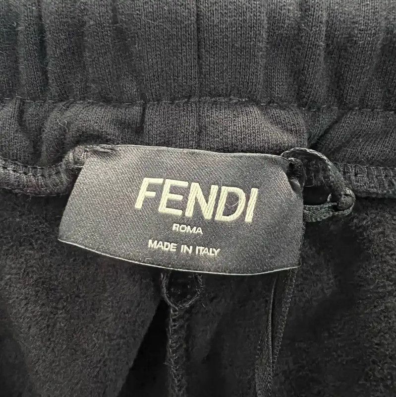 Fendi Fendi Casual Black Cotton Pants for Men 0089 Size US 30 / EU 46 - 3 Thumbnail