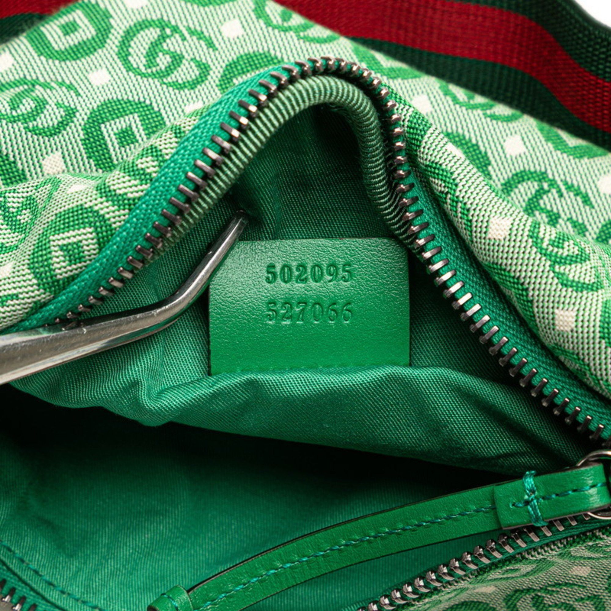 Gucci Gucci Children's GG Logo Star Waist Bag/Body Bag 502095 Green Canvas and Leather Women's GUCCI Size ONE SIZE - 9 Thumbnail