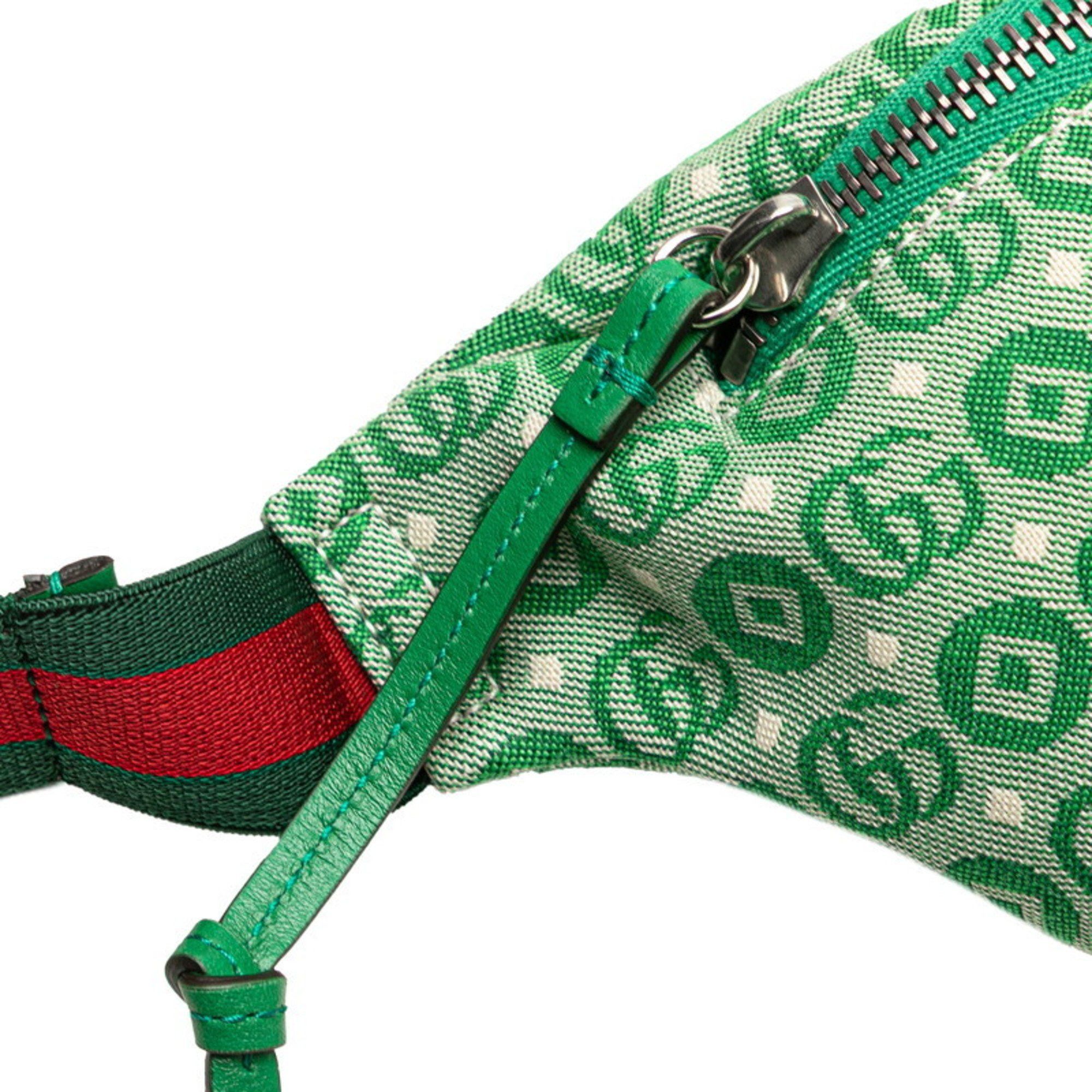 Gucci Gucci Children's GG Logo Star Waist Bag/Body Bag 502095 Green Canvas and Leather Women's GUCCI Size ONE SIZE - 6 Thumbnail