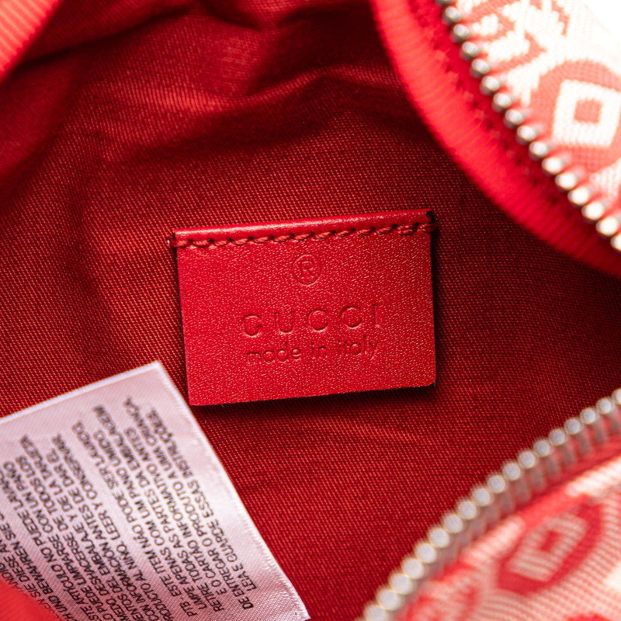 Gucci Gucci Children's GG Logo Star Waist Bag/Body Bag 502095 Red Canvas Leather Women's GUCCI Size ONE SIZE - 8 Thumbnail