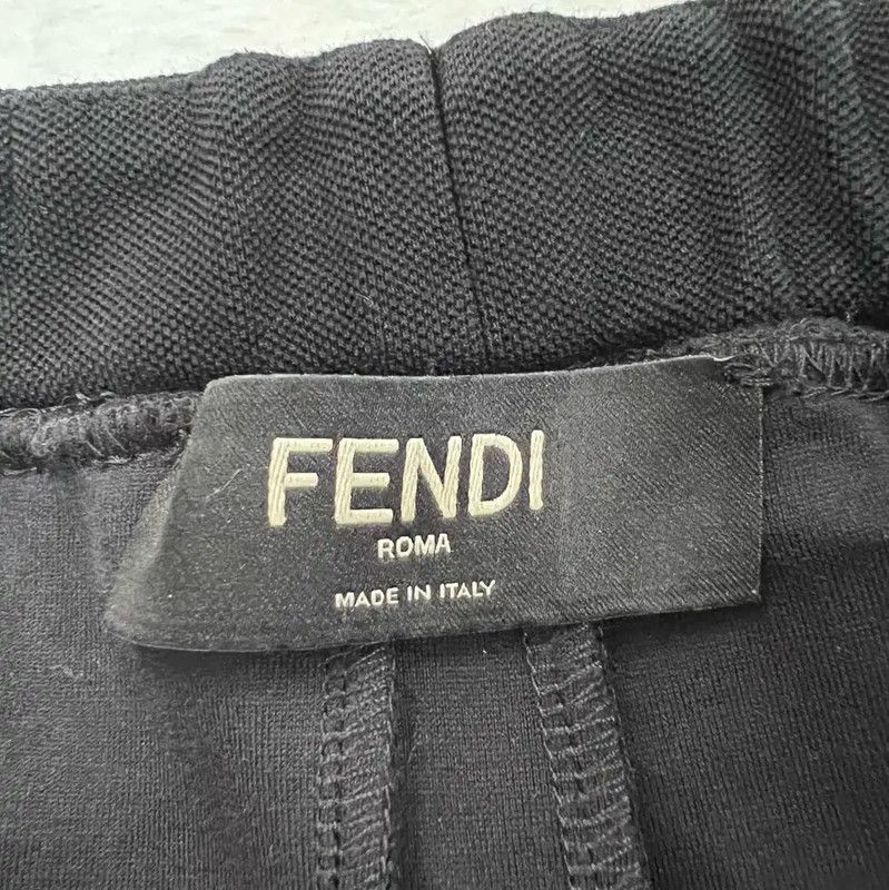 Fendi Fendi Men's Casual Black Logo Pants 0089 Size US 32 / EU 48 - 4 Thumbnail
