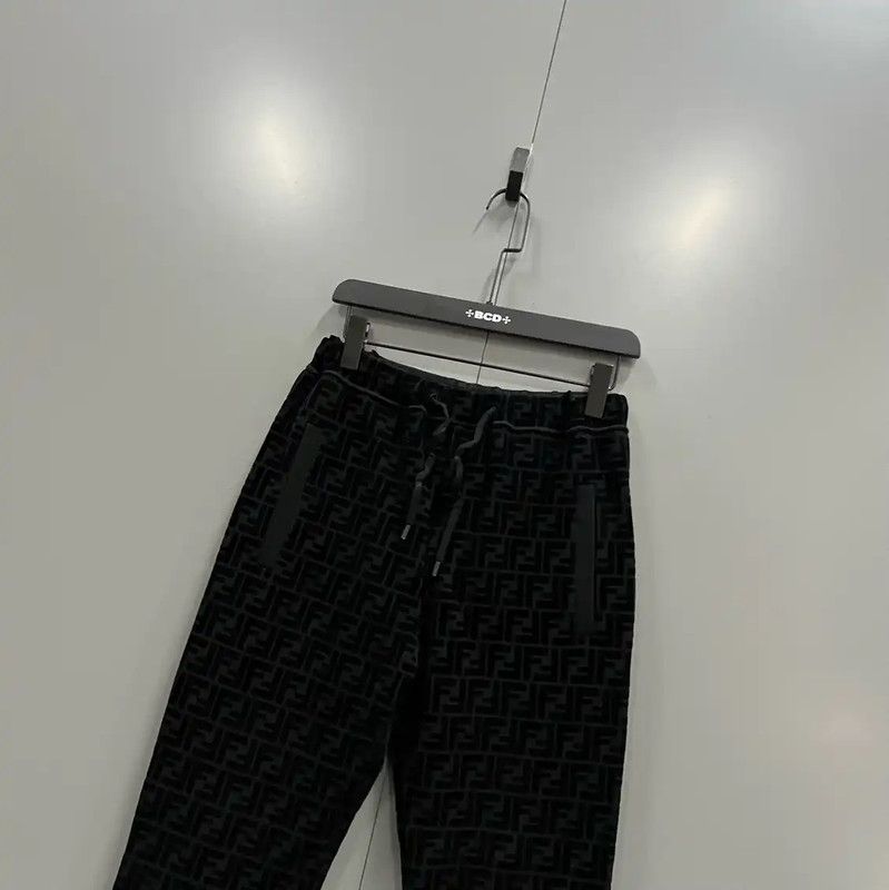 Fendi Fendi Men's Casual Black Logo Pants 0089 Size US 32 / EU 48 - 2 Thumbnail