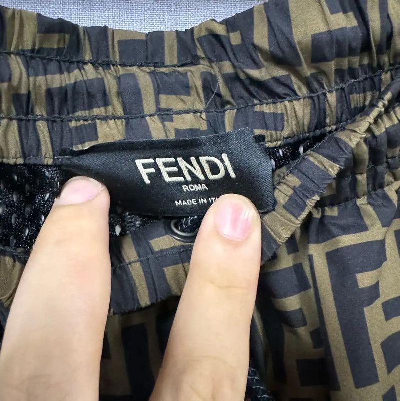 Fendi Fendi Casual Brown Printed Cotton Pants 0089 Size US 30 / EU 46 - 4 Thumbnail