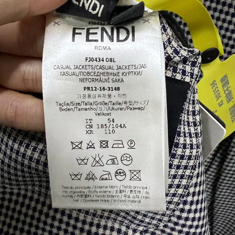 Fendi Fendi Gray Cotton Long Sleeve Short Jacket 0089 Size US M / EU 48-50 / 2 - 4 Thumbnail