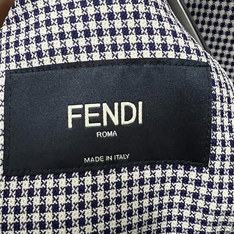 Fendi Fendi Gray Cotton Long Sleeve Short Jacket 0089 Size US M / EU 48-50 / 2 - 3 Thumbnail