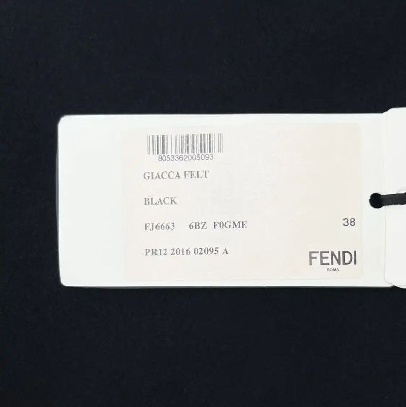 Fendi Fendi Black Wool Blend Short Coat for Men 0089 Size US M / EU 48-50 / 2 - 6 Thumbnail
