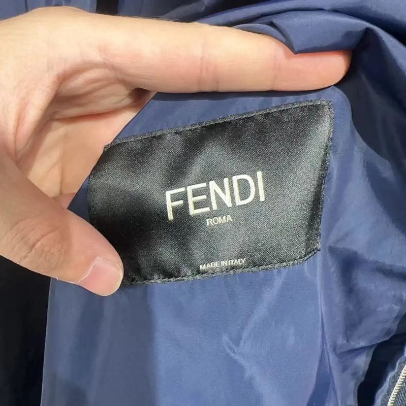 Fendi Fendi Men's Blue Nylon Hooded Jacket 0089 Size US M / EU 48-50 / 2 - 4 Thumbnail
