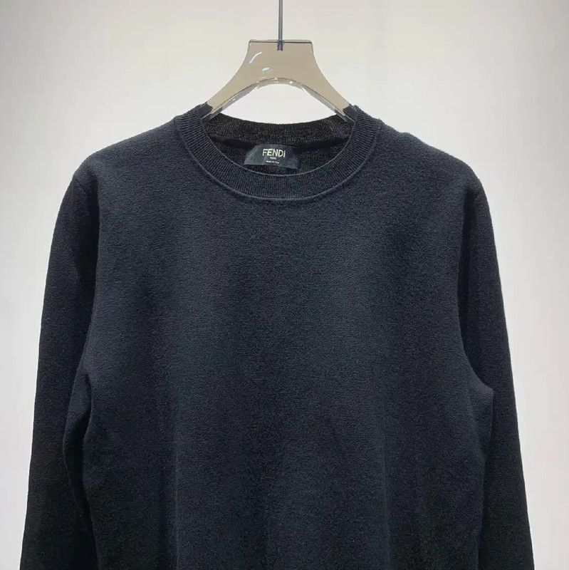 Fendi Fendi Black Wool Knit Sweater for Men 0089 Size US M / EU 48-50 / 2 - 3 Thumbnail
