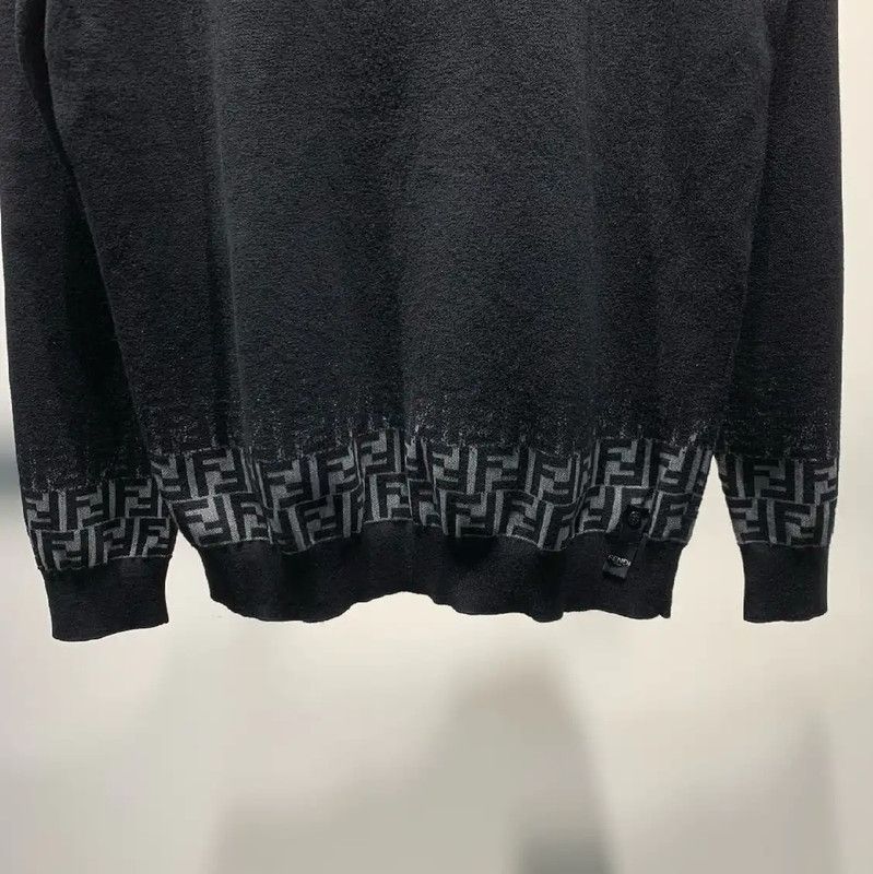 Fendi Fendi Black Wool Knit Sweater for Men 0089 Size US M / EU 48-50 / 2 - 4 Thumbnail
