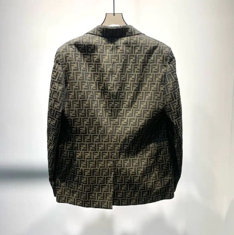 Fendi Fendi Graphic Khaki Cotton Blazer for Men 0089 Size US M / EU 48-50 / 2 - 7 Thumbnail