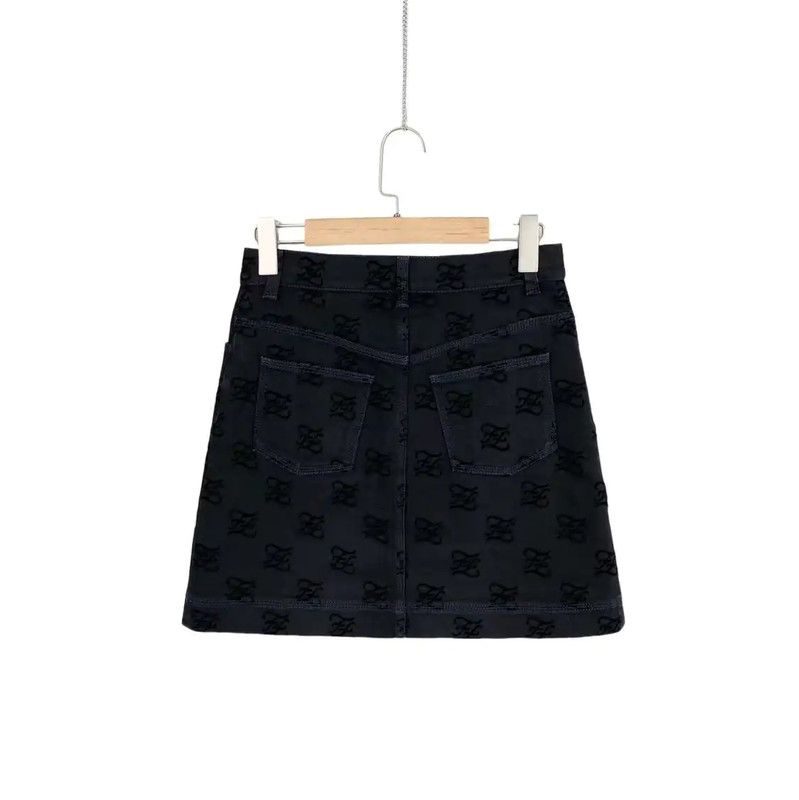 Fendi Fendi Black Cotton Women's Skirt 0089 Size 28" / US 6 / IT 42 - 2 Thumbnail