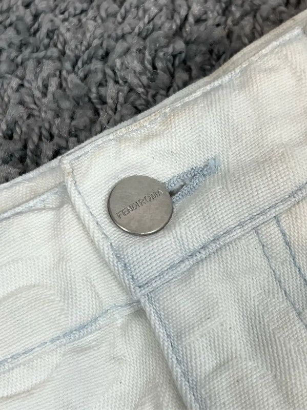 Fendi Fendi White Cotton Women's Jeans 0089 Size 28" / US 6 / IT 42 - 3 Thumbnail