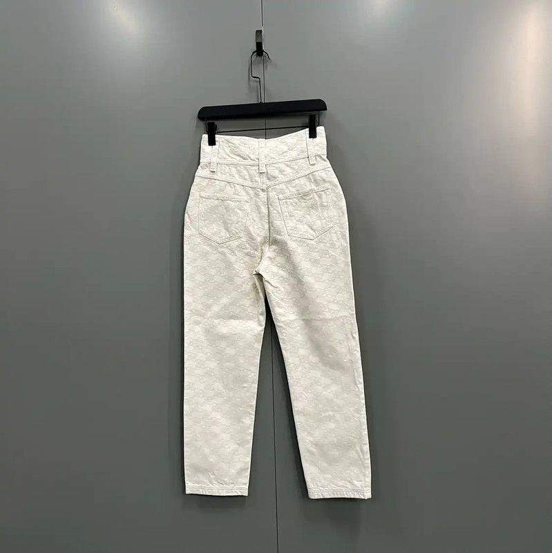 Fendi Fendi Summer White Cotton Casual Pants 0089 Size 28" / US 6 / IT 42 - 2 Thumbnail