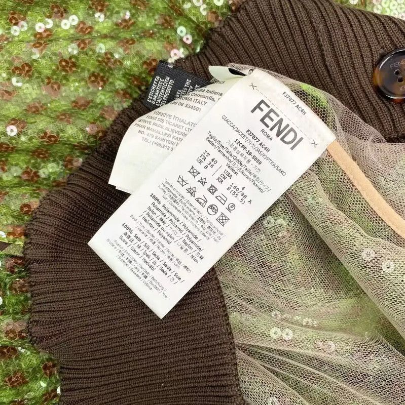 Fendi Fendi Colorful Nylon Women's Cardigan 0089 Size ONE SIZE - 4 Thumbnail