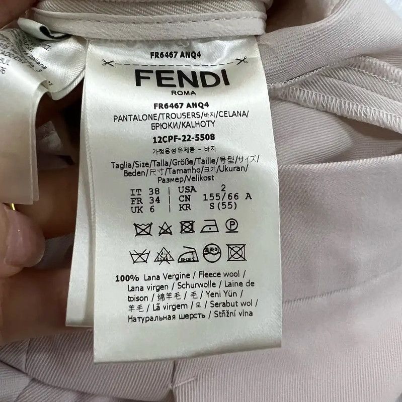 Fendi Fendi Summer Pink Cotton Casual Pants 0089 Size 28" / US 6 / IT 42 - 3 Thumbnail