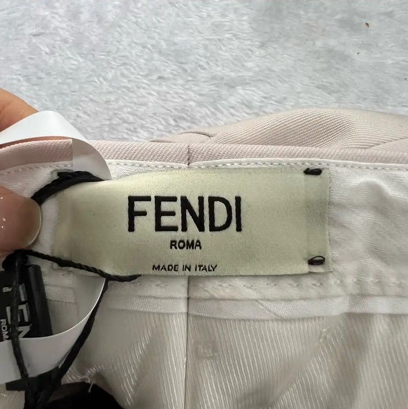 Fendi Fendi Summer Pink Cotton Casual Pants 0089 Size 28" / US 6 / IT 42 - 4 Thumbnail