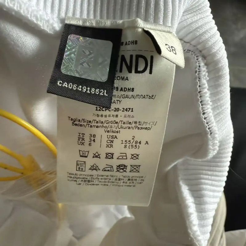 Fendi Fendi White Cotton Casual Women's Pants 0089 Size 28" / US 6 / IT 42 - 4 Thumbnail