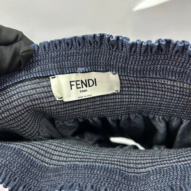 Fendi Fendi Blue Cotton Frill Women's Skirt 0089 Size 23" - 3 Thumbnail