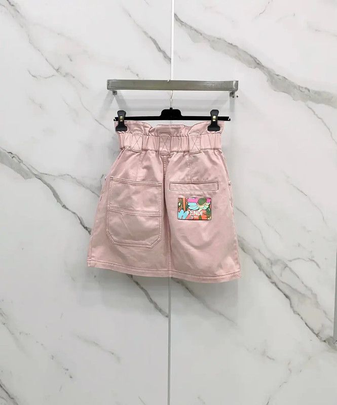 Fendi Fendi Pink Cotton Women's Skirt 0089 Size 23" - 2 Thumbnail