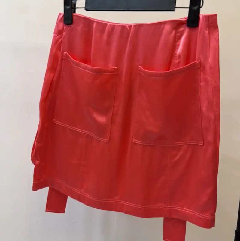 Fendi Fendi Pink Silk Blend Mini Skirt for Summer 0089 Size 22" - 2 Thumbnail